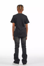 Boys Dag Black Wash Stacked Flare Jean
