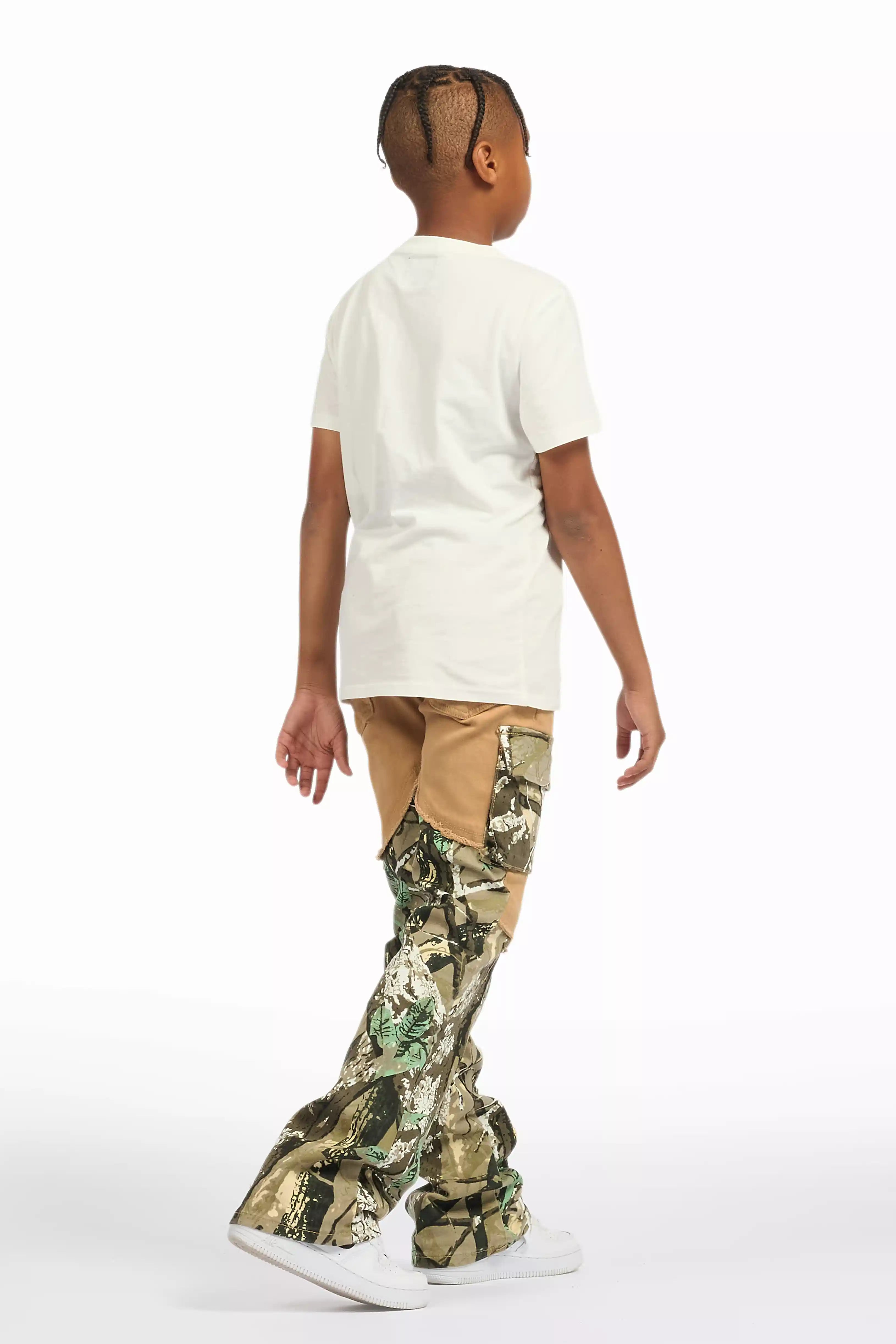 Boys Denka Beige Stacked Fit Jean