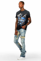 Zeta Blue Super Stacked Flare Jean