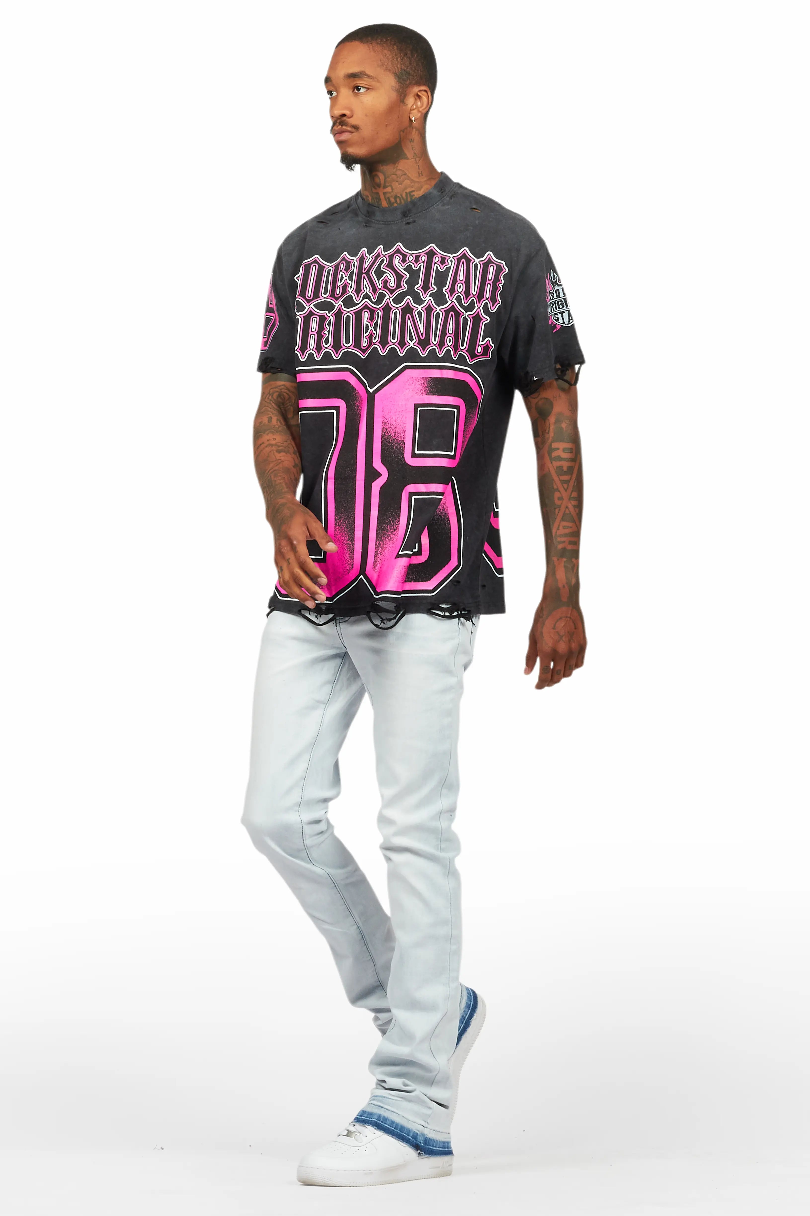 Dag Blue Stacked Flare Jean