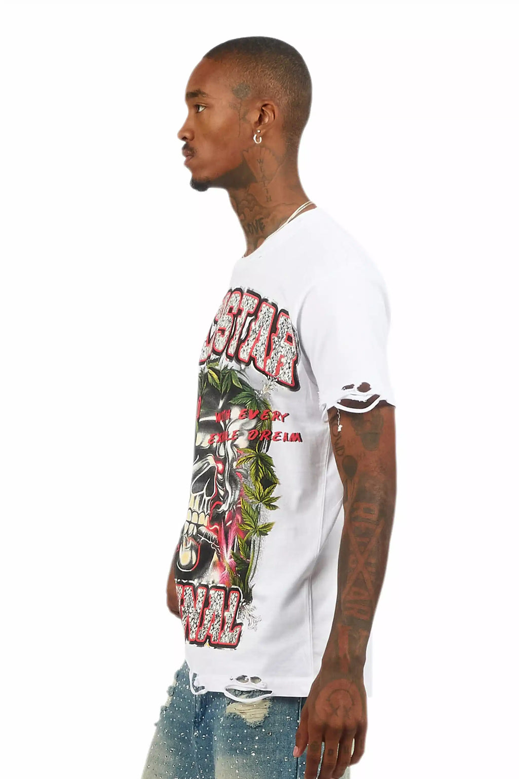 Hyzon White Oversized Graphic T-Shirt