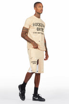 Scottie Beige Painter T-Shirt/Short Set