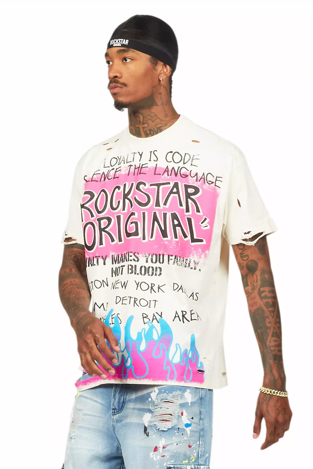 Beno Beige Oversized Graphic T-Shirt