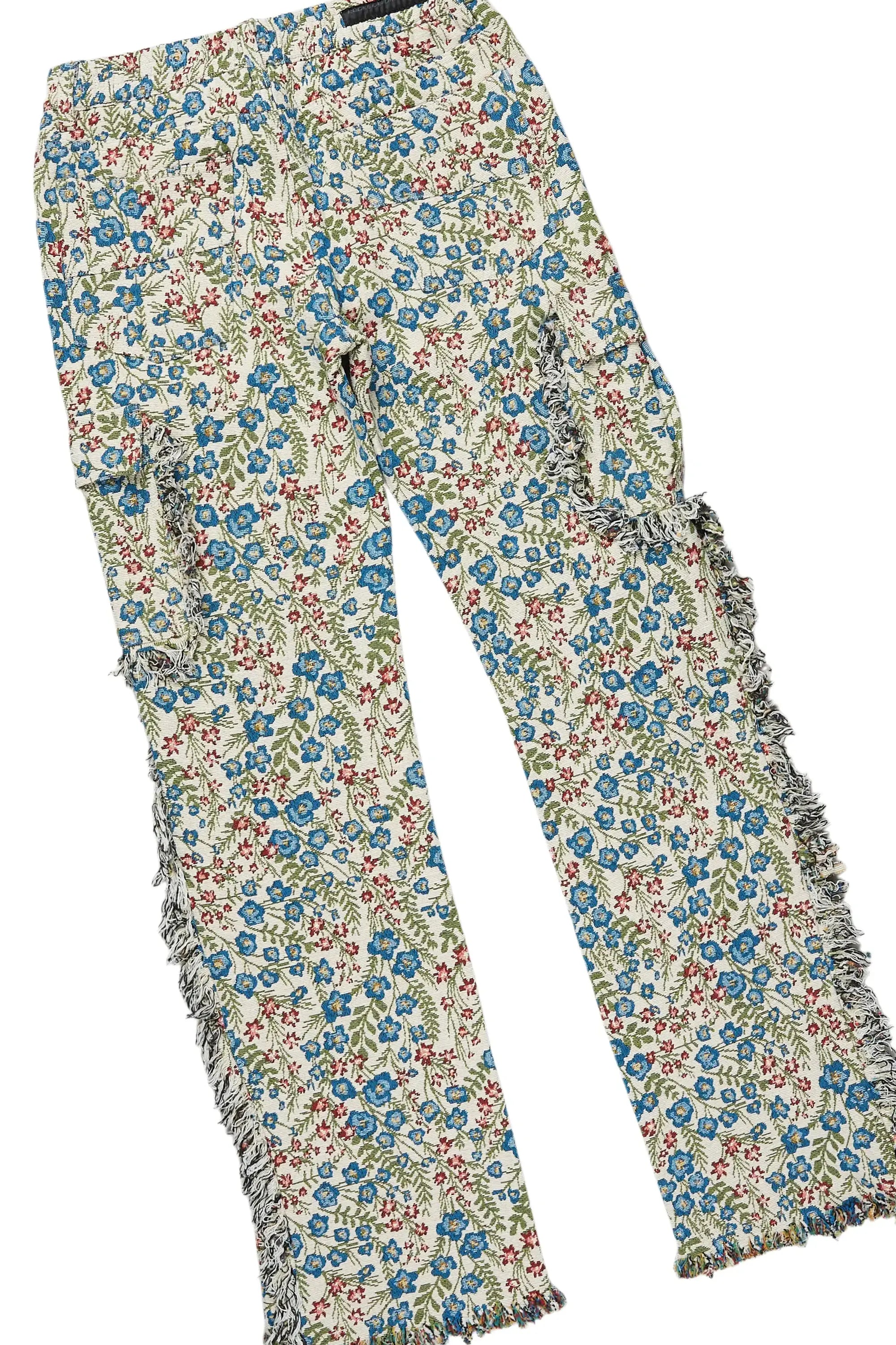 Girls Kaite Navy Hoodie/Stacked Flare Jean Set