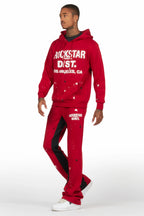 Scottie Burgundy Hoodie/Baggy Track Pant Set