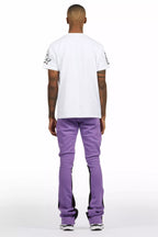 Rune Purple/White T-Shirt/Stacked Flare Track Set