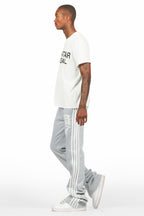 Gerrit Heather Grey Fleece Stacked Baggy Track Pant