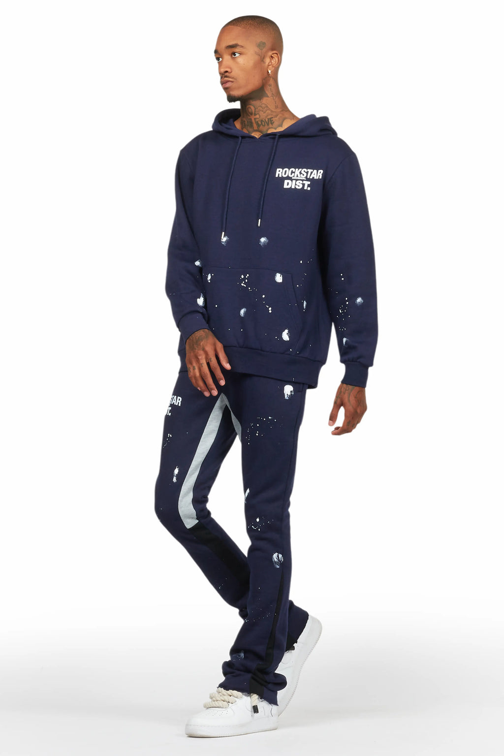 Raffer Navy Hoodie Flare Trackset