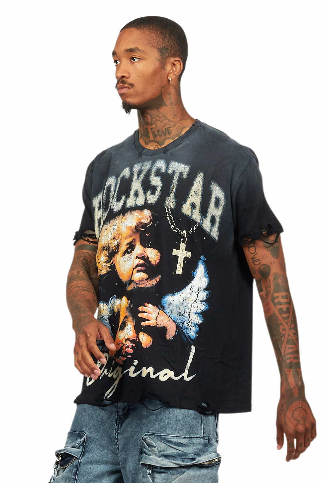 Deiter Black Oversized Graphic T-Shirt