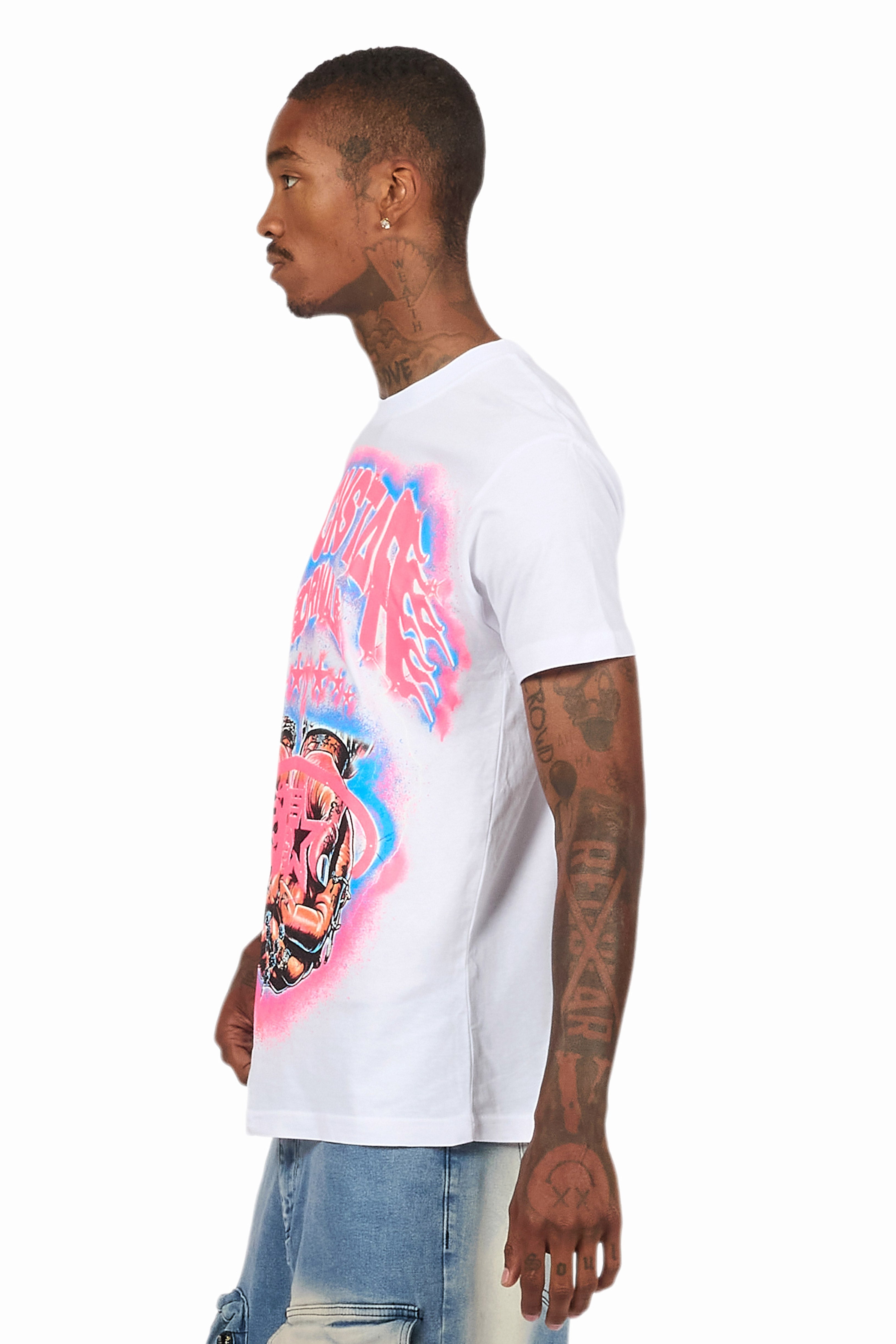 Cairo White Graphic T-Shirt