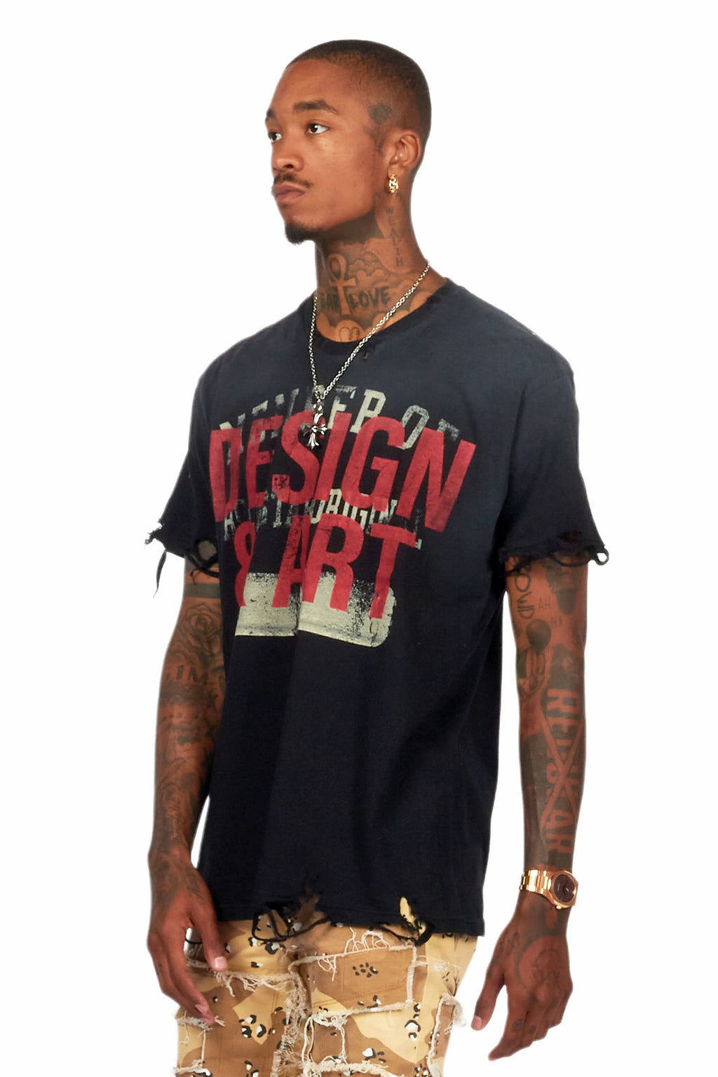 Magar Black Oversized Graphic T-Shirt