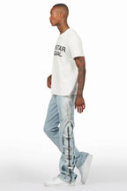 Attila Light Blue Stacked Flare Jean