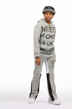 Boys M4 Video Games Grey/Black Stacked Flare Track Set