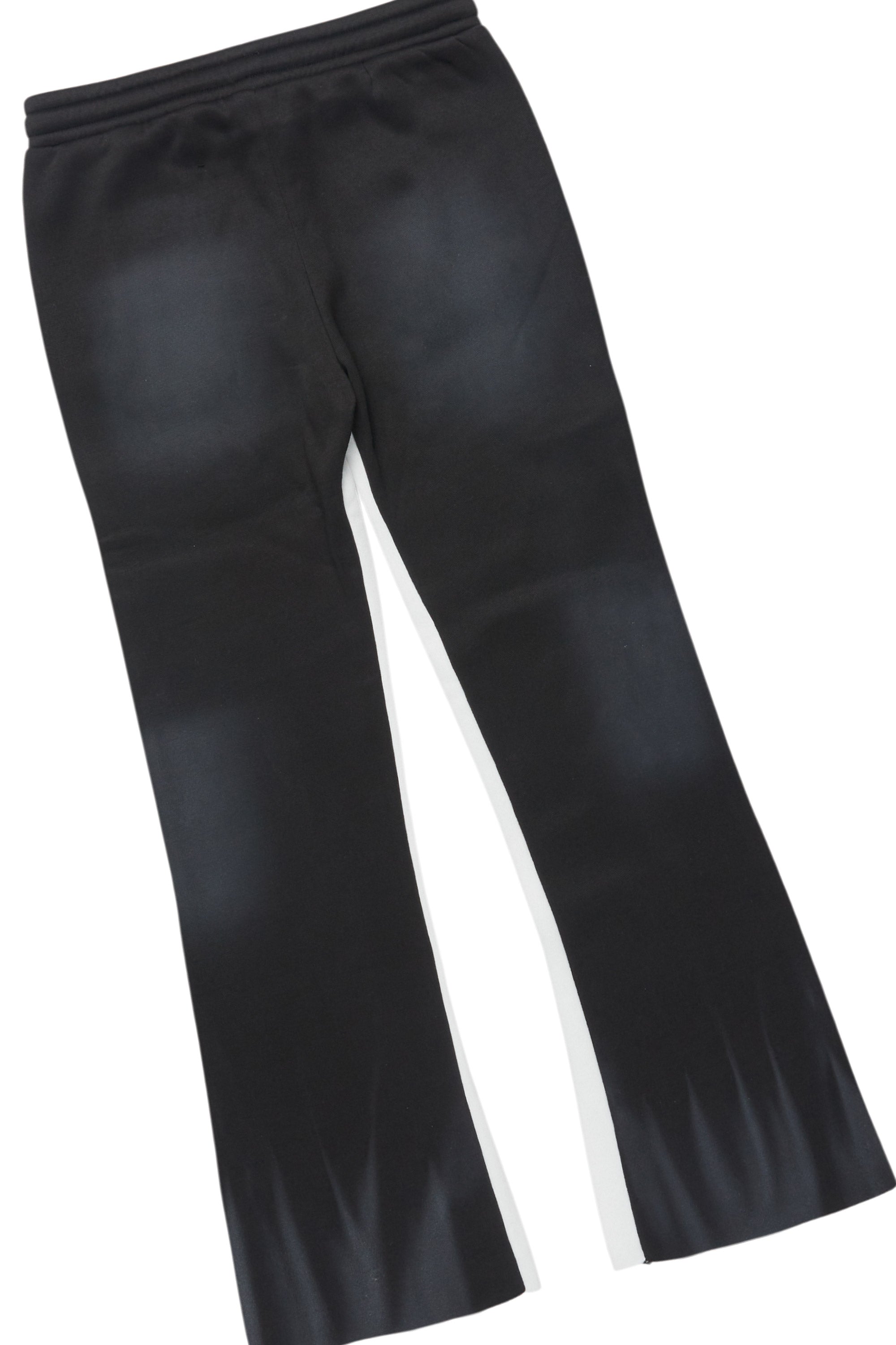 Boys Mallor Black/White Stacked Hoodie Track Set