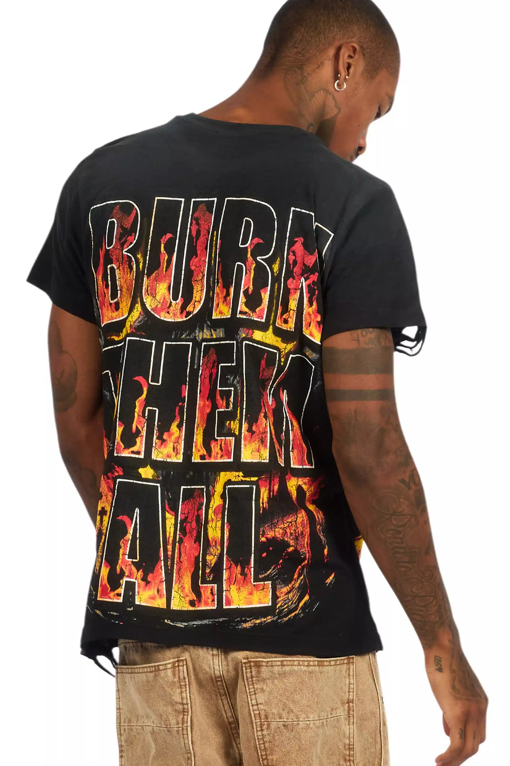 Flamer Black Graphic T-Shirt