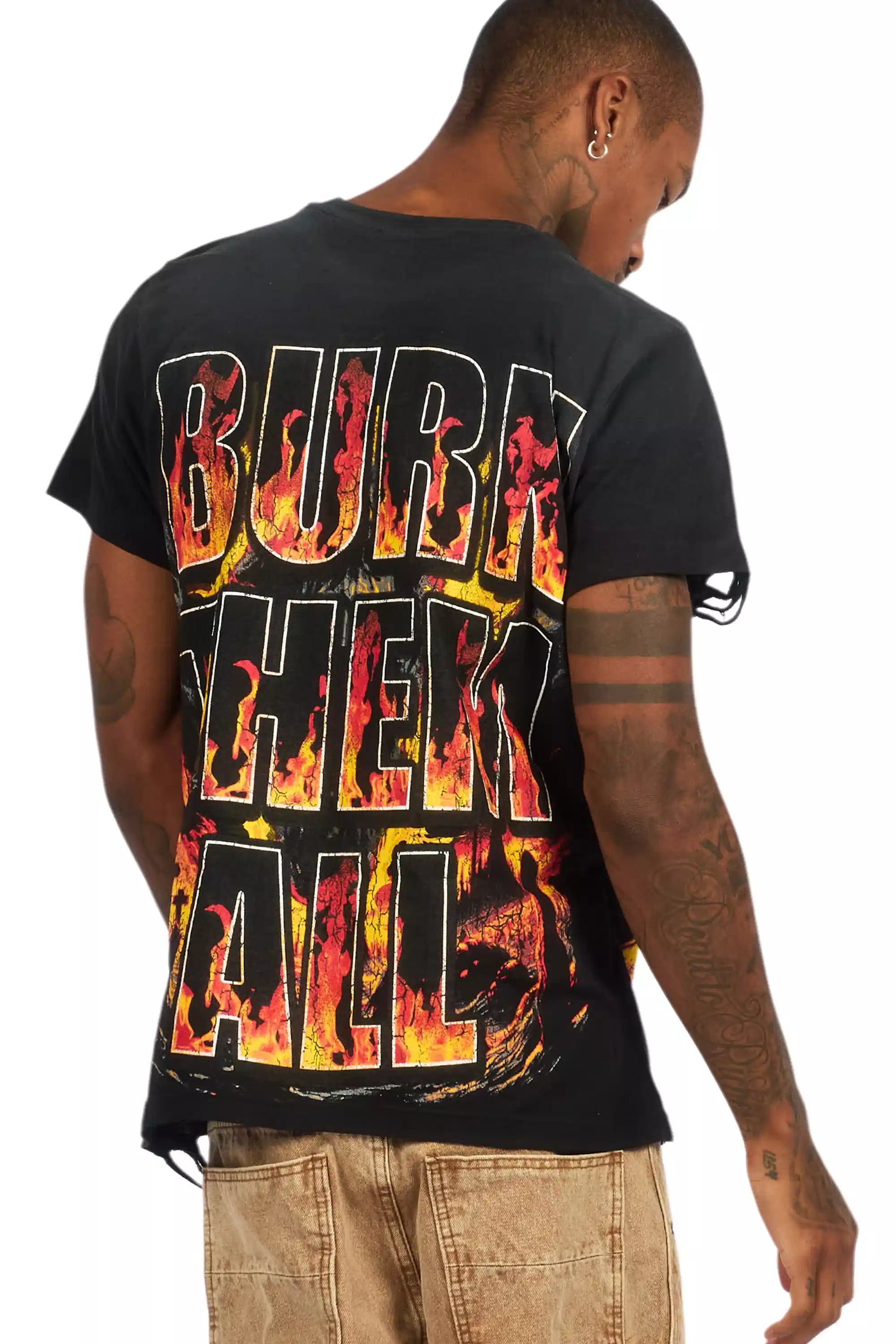 Flamer Black Graphic T-Shirt