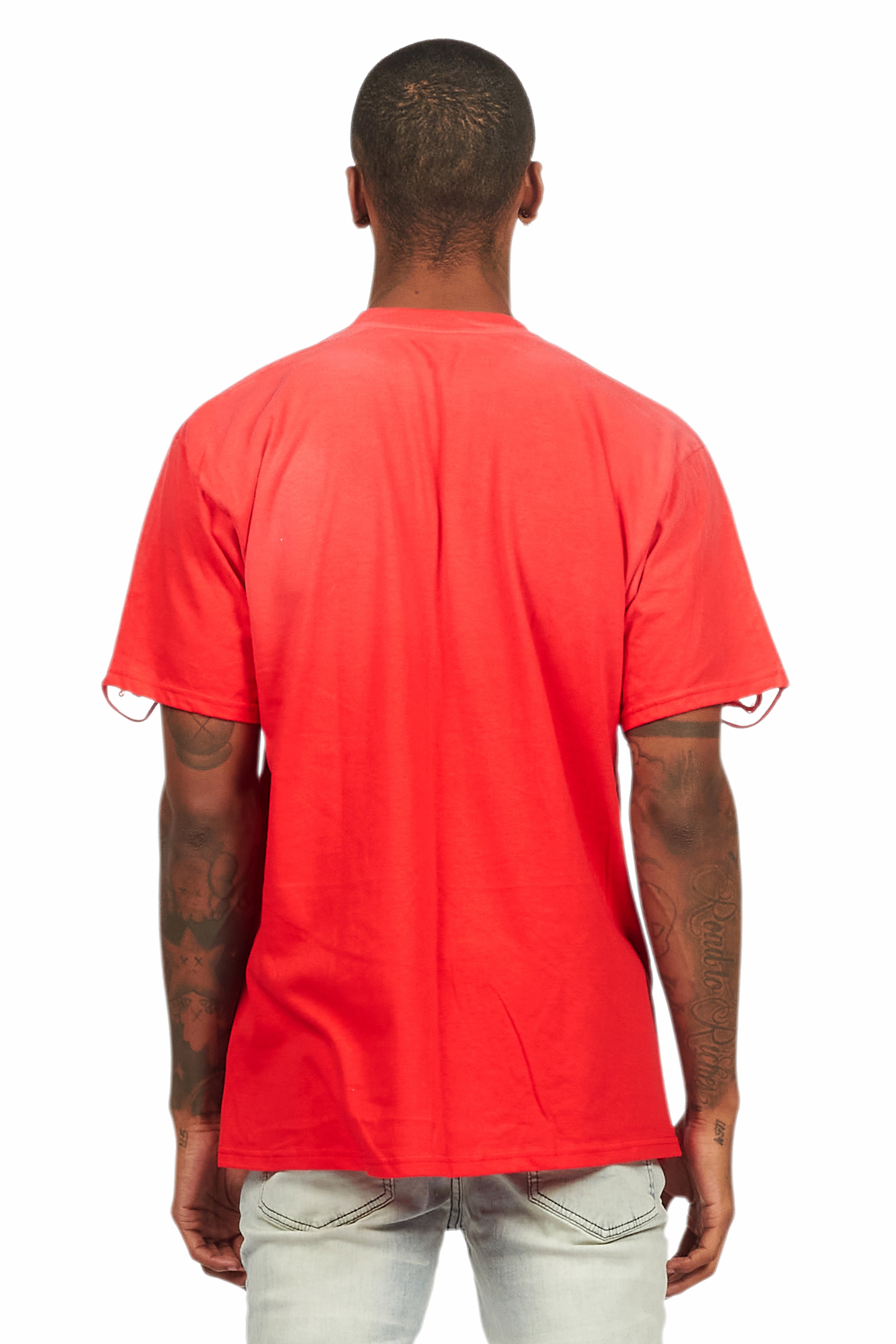 Deiter Red Oversized Graphic T-Shirt