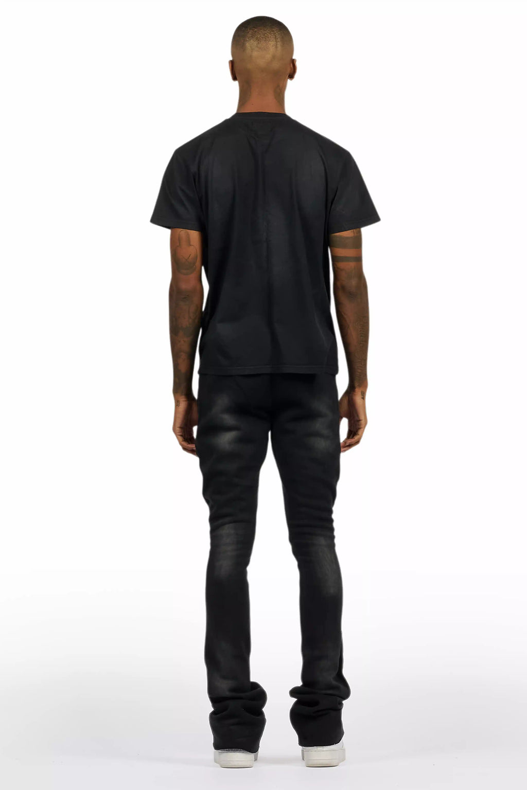 Quito Black T-Shirt/Stacked Flare Track Set