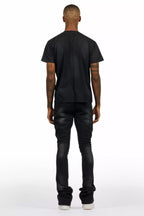 Quito Black T-Shirt/Stacked Flare Track Set