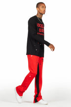 Scottie Red/Black Long Sleeve T-Shirt/Baggy Pant Set