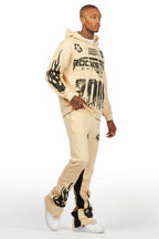 Amos Beige Hoodie/Baggy Track Pant Set