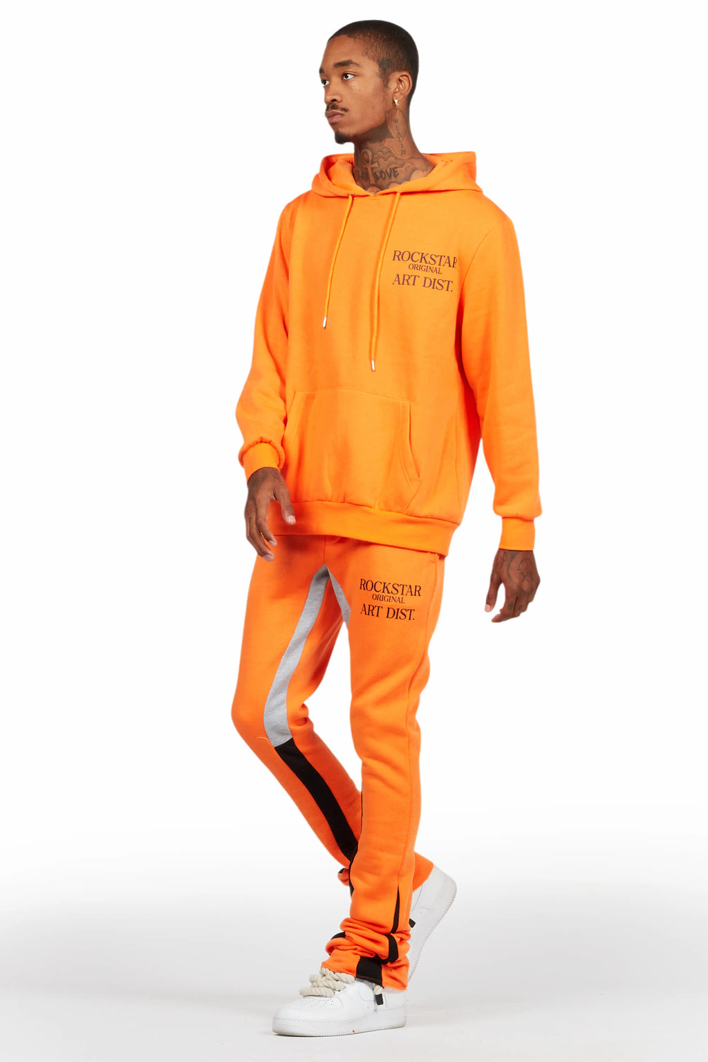Briggs Orange Hoodie/Super Stacked Flare Track Set