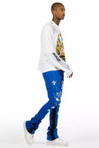 Damone Royal Super Stacked Flare Track Pant