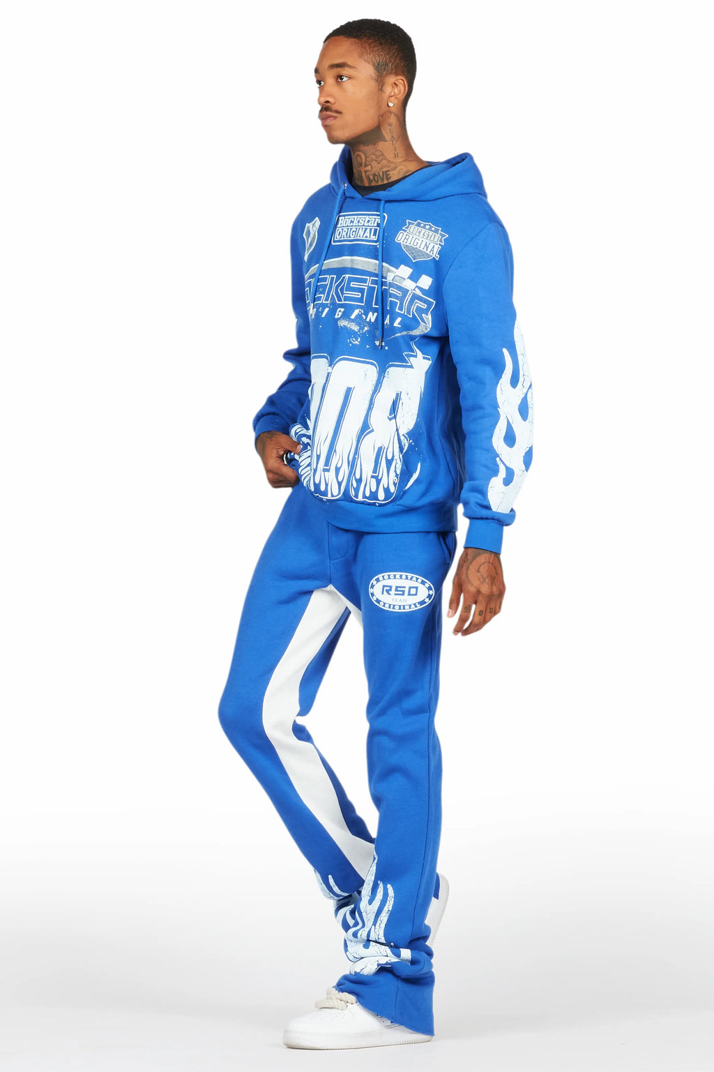 Amos Royal Blue Hoodie/Baggy Track Pant Set