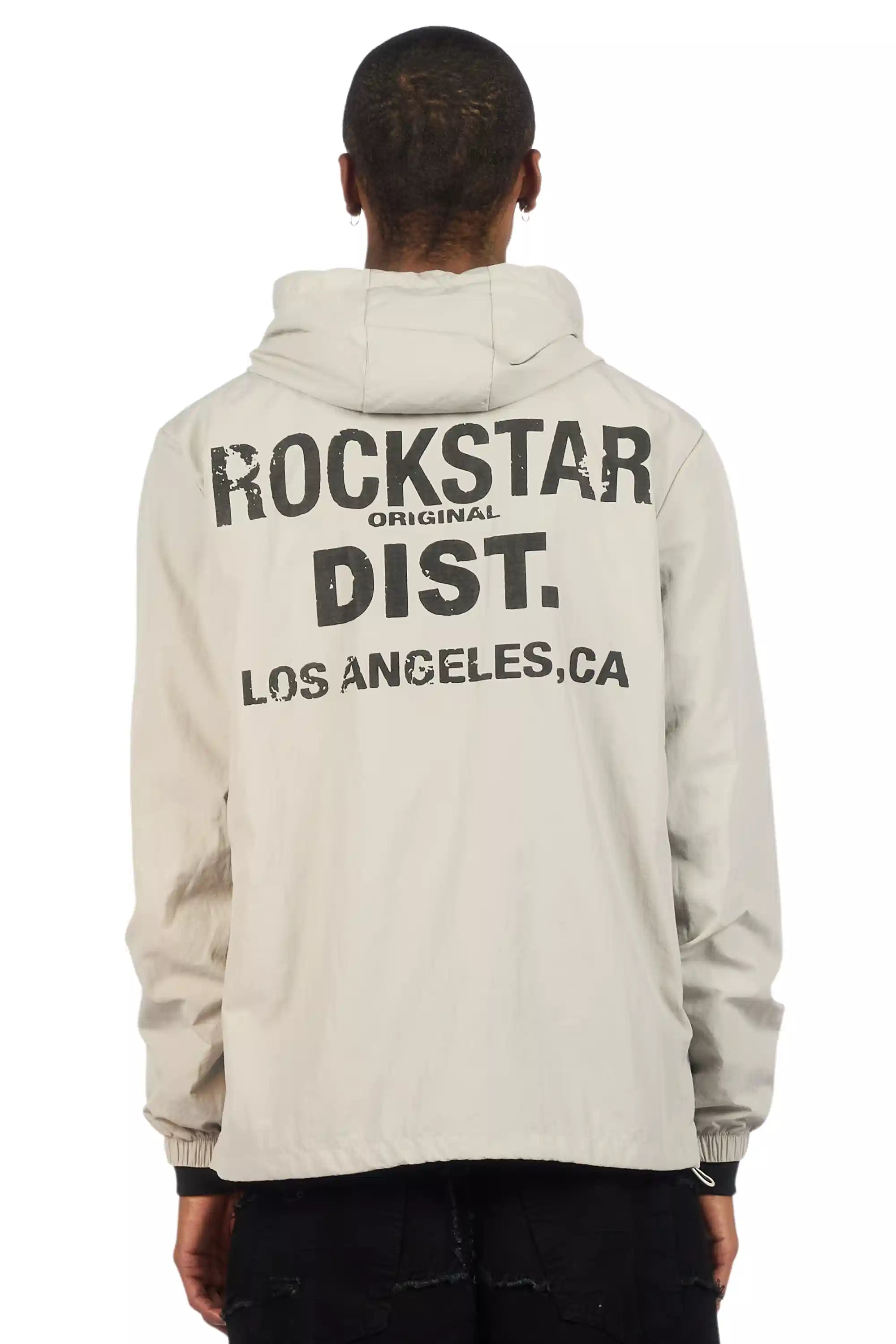 Lake Grey Graphic Windbreaker