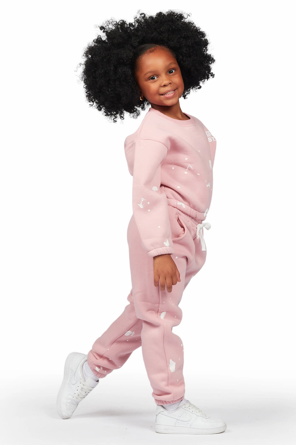 Girls Hadley Blush Crop Top Pant Set