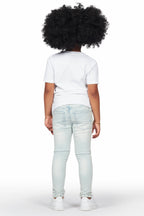 Girls Hale Blue Biker Skinny Jean