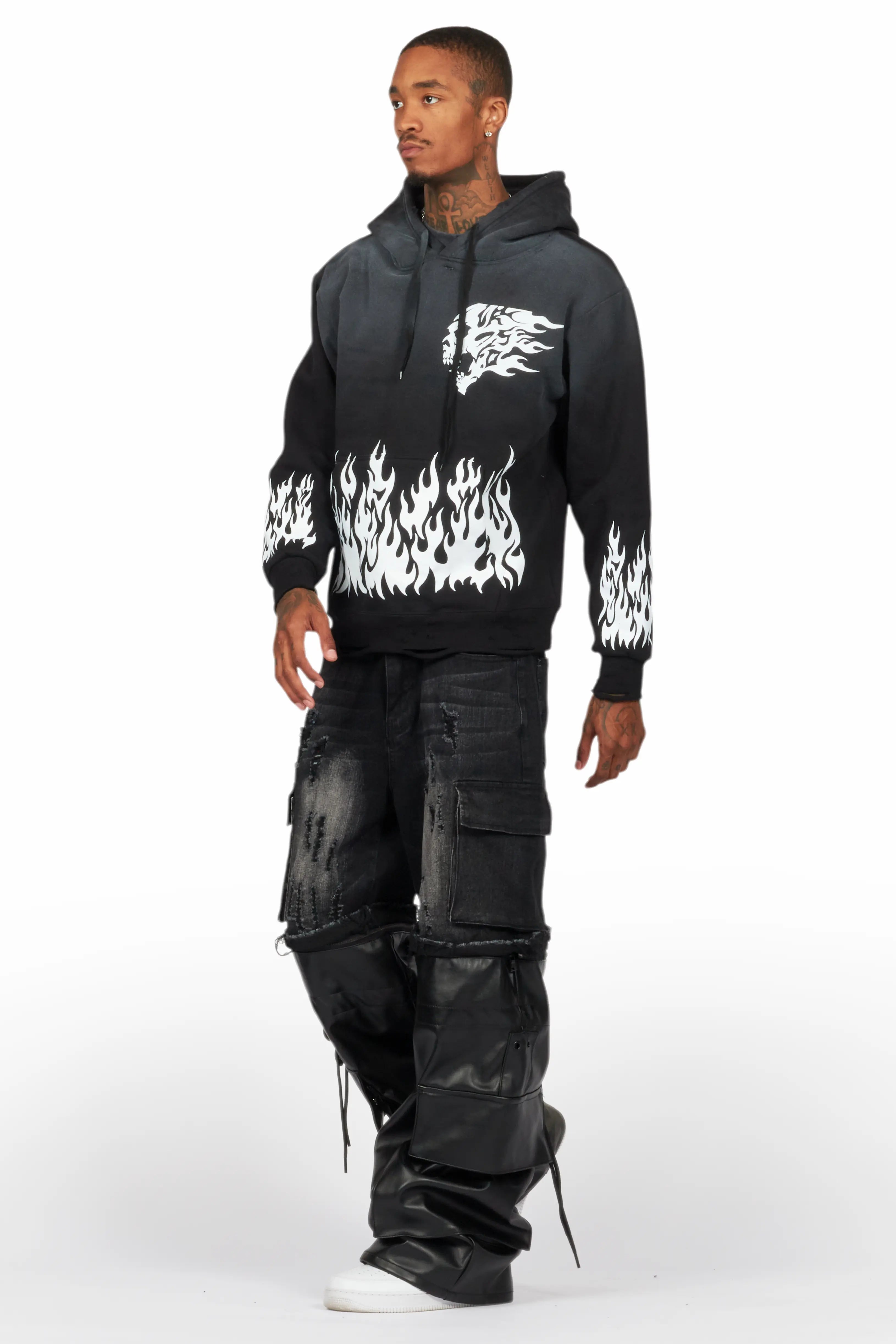 Bubble Black Graphic Hoodie