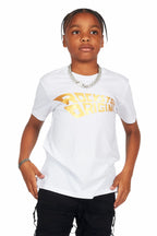 Boys Summit White Graphic T-Shirt