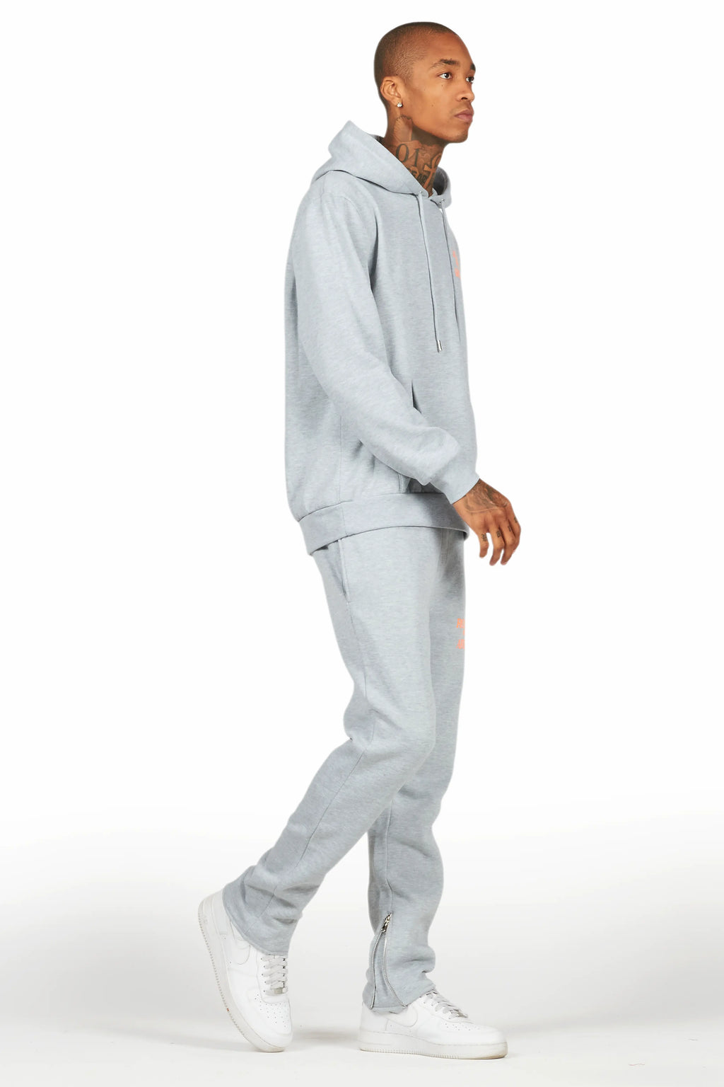 Briggs Grey/Orange Hoodie/Slim Fit Track Set