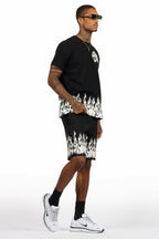 Bubble Black T-Shirt/Short Set