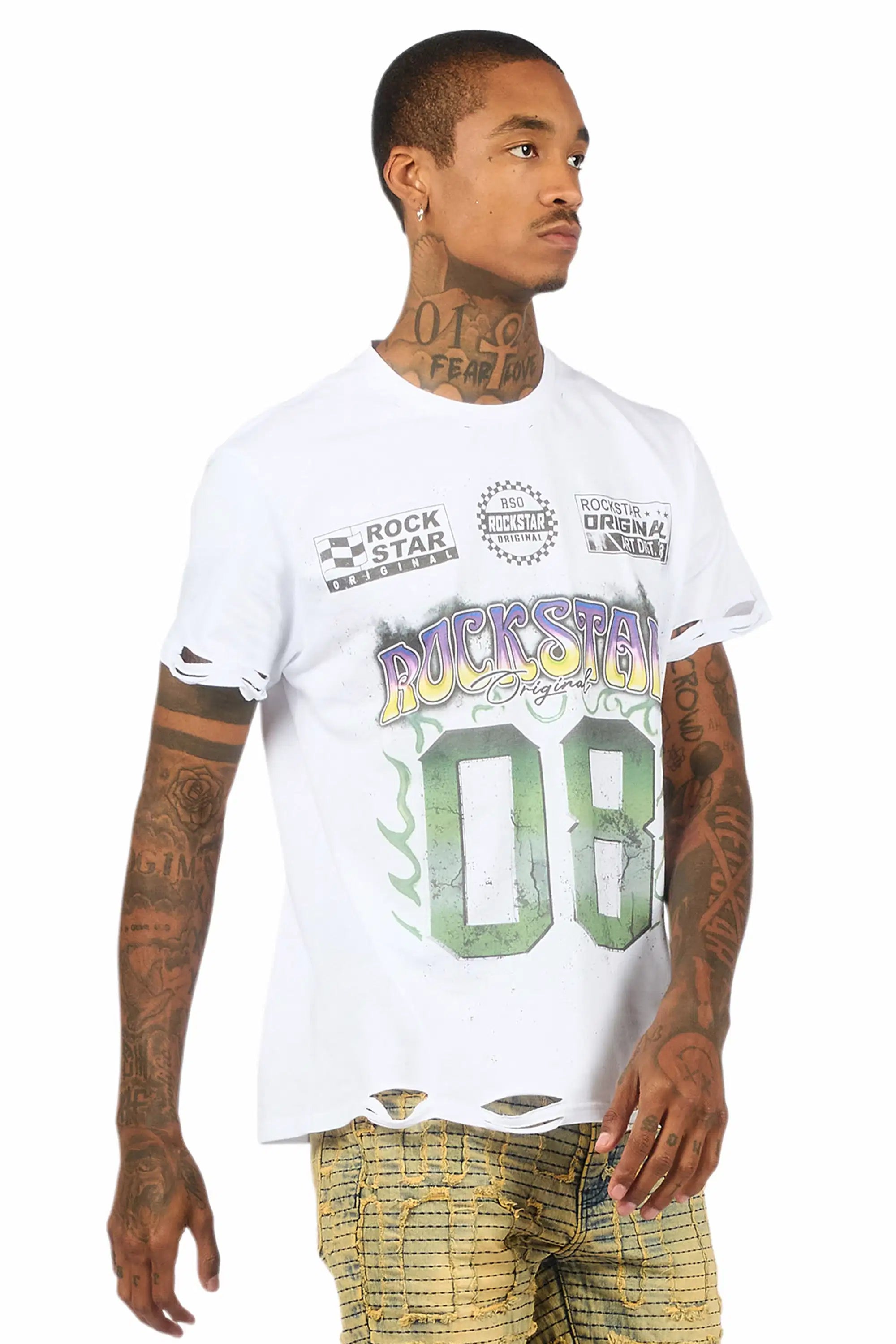 Quito White Graphic Oversized T-Shirt