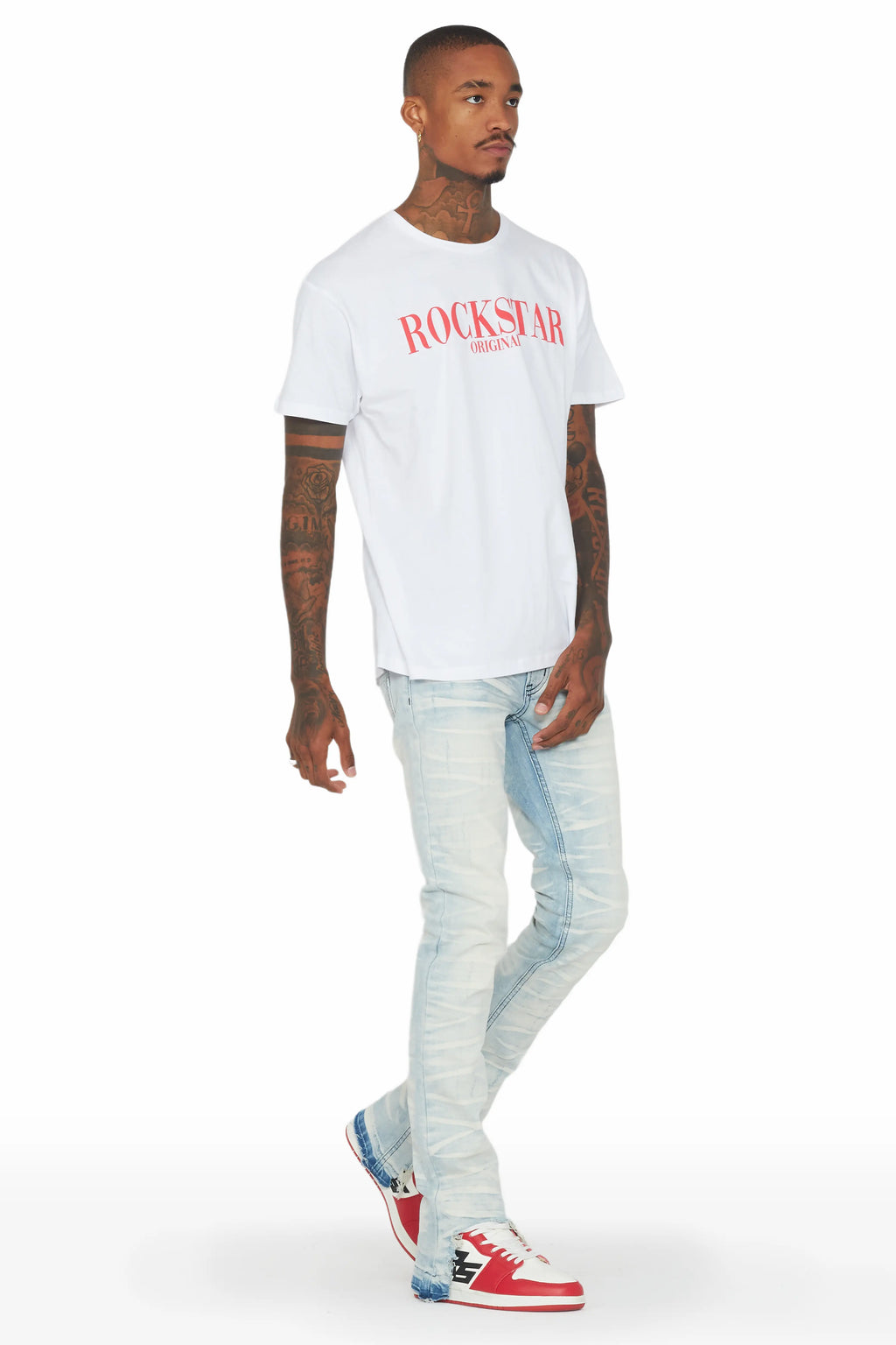 Lakyn Light Wash Stacked Flare Jean