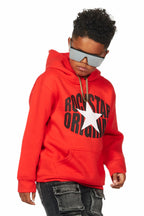 Boys Ezra Red Graphic Hoodie