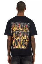 Brun Black Graphic Rhinestone T-Shirt