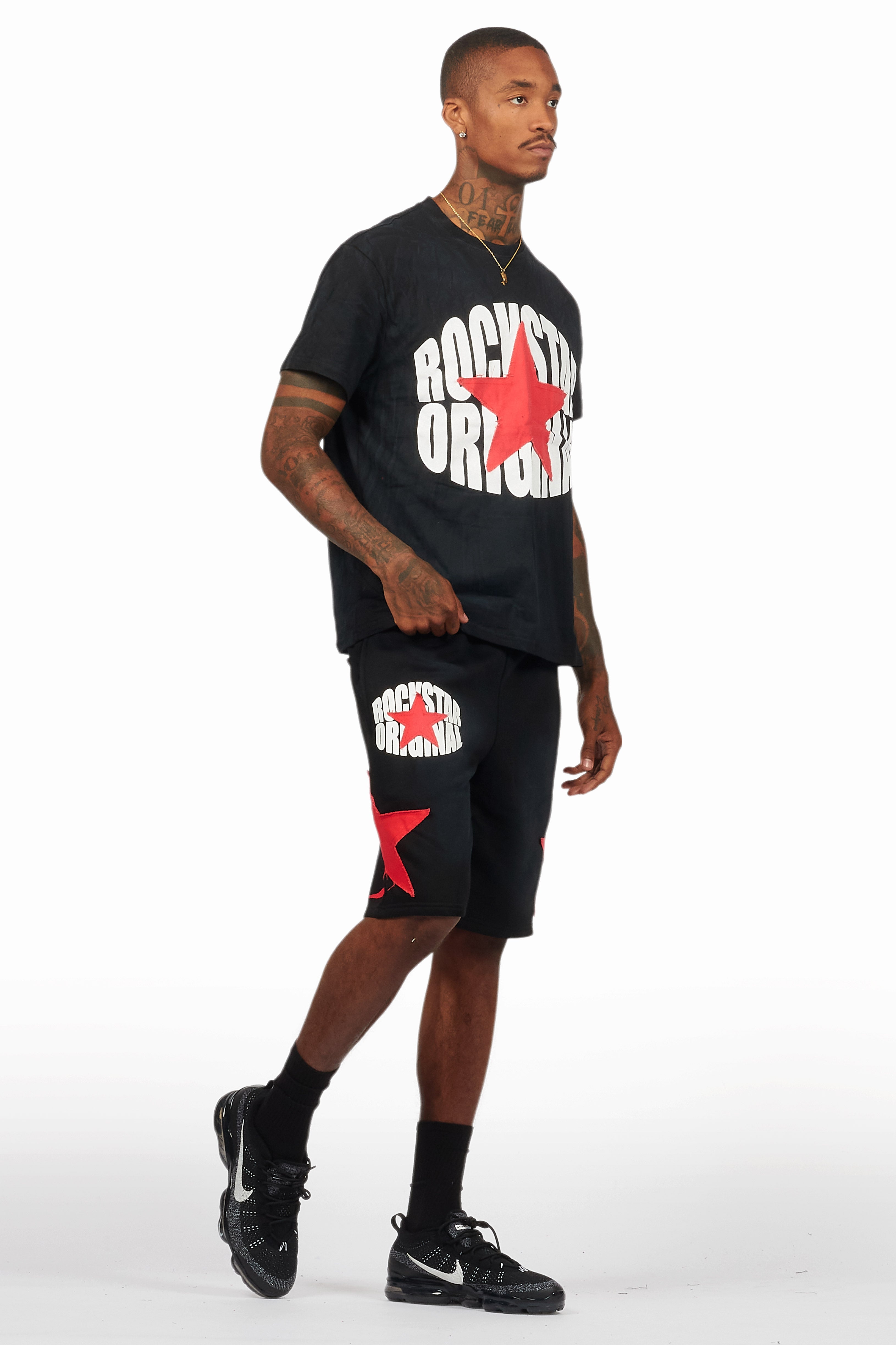 Sarge Vintage Black T-Shirt/Short Set