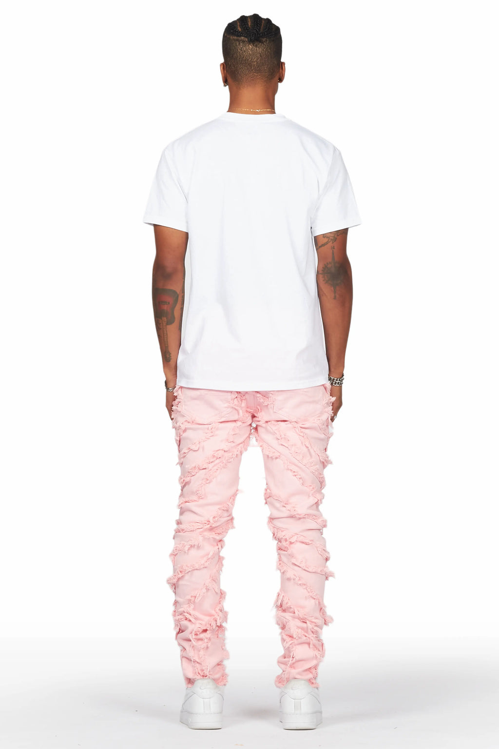 Balta Pink Diagonal Patch Skinny Fit Jean