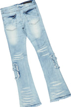 Lake White/Blue T-Shirt/Stacked Flare Jean Bundle