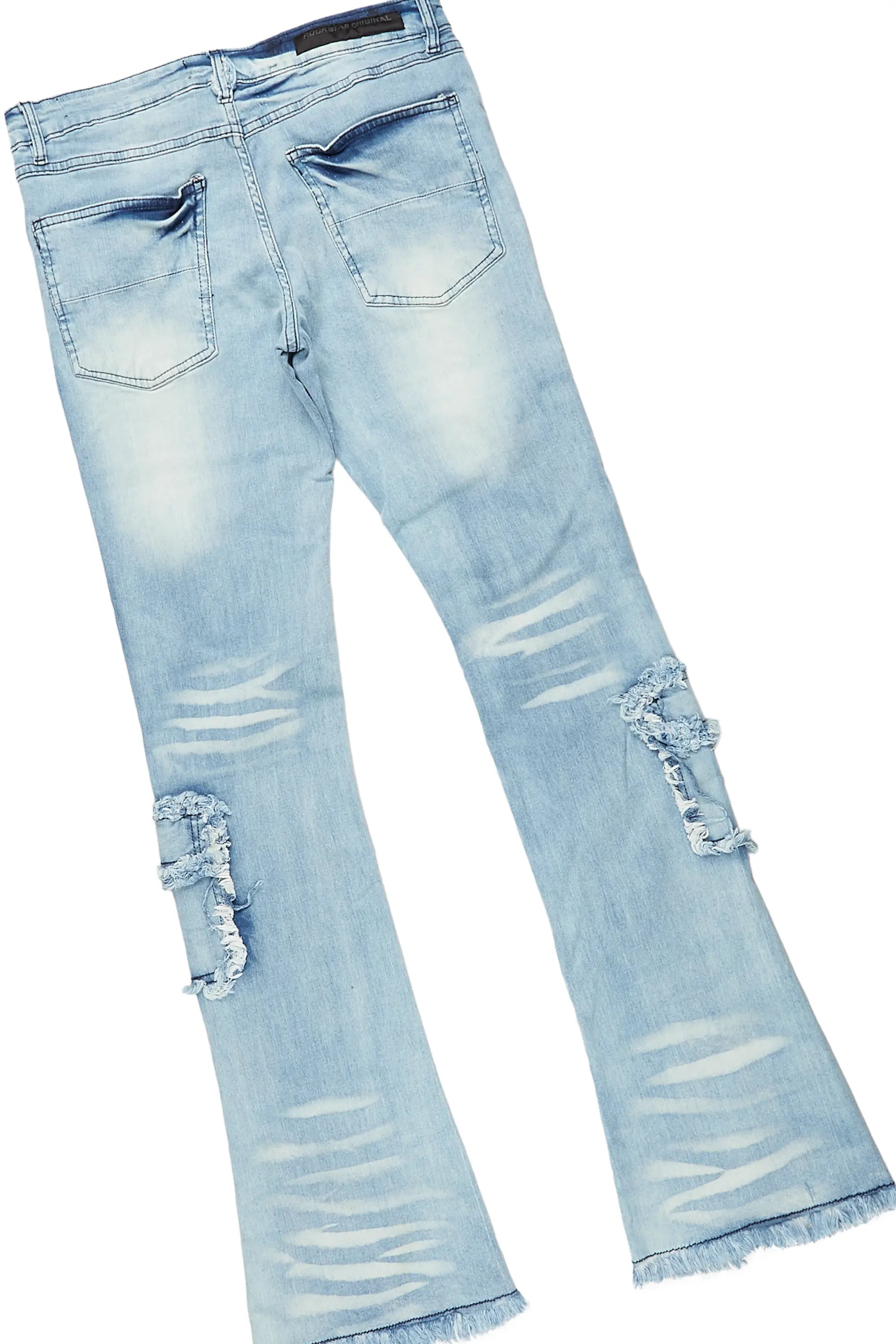 Lake White/Blue T-Shirt/Stacked Flare Jean Bundle