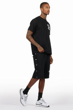Lex Black T-Shirt/Short Set