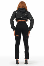 Kaydan Black Distressed Skinny Jean