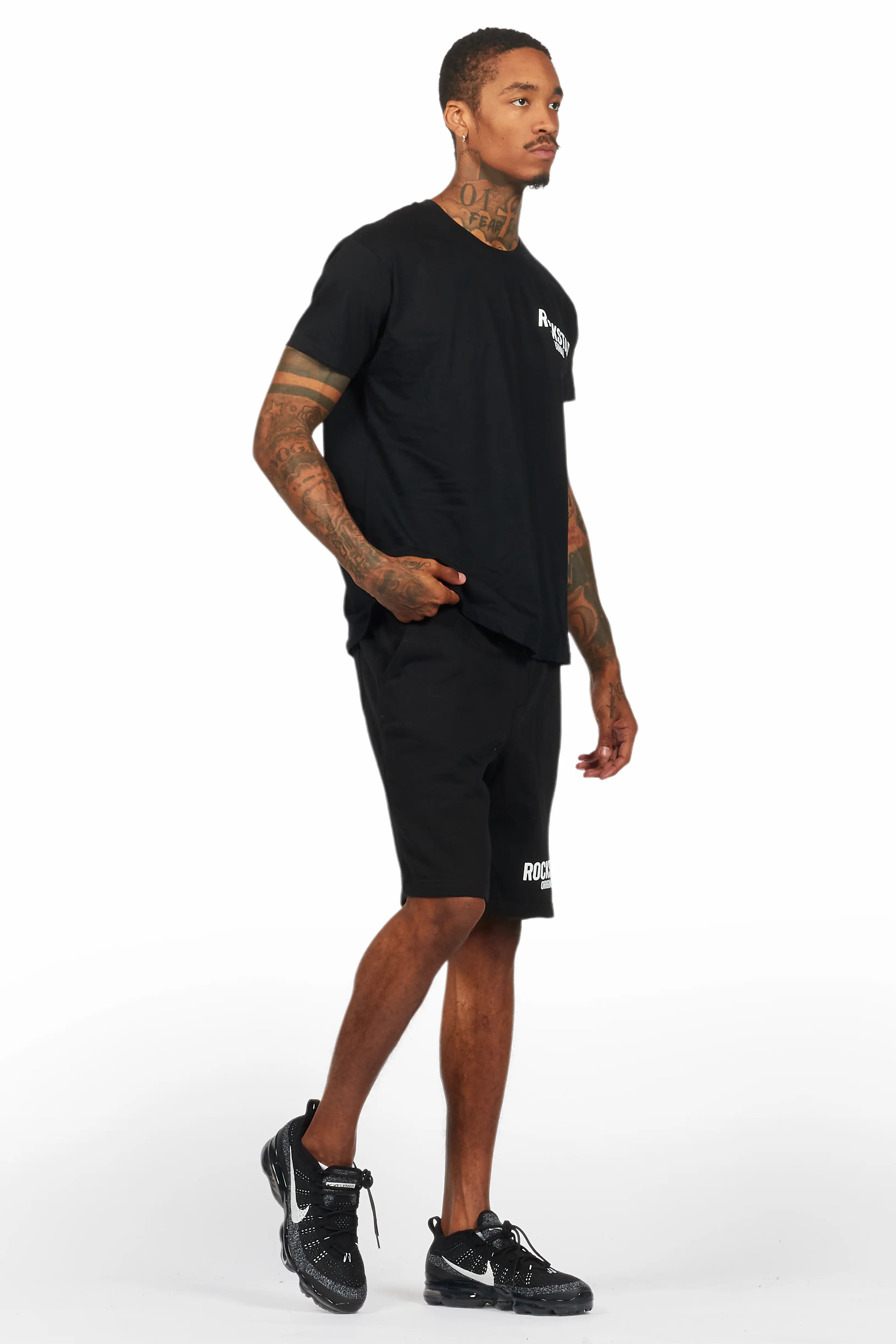 Sana Black/White Short Set