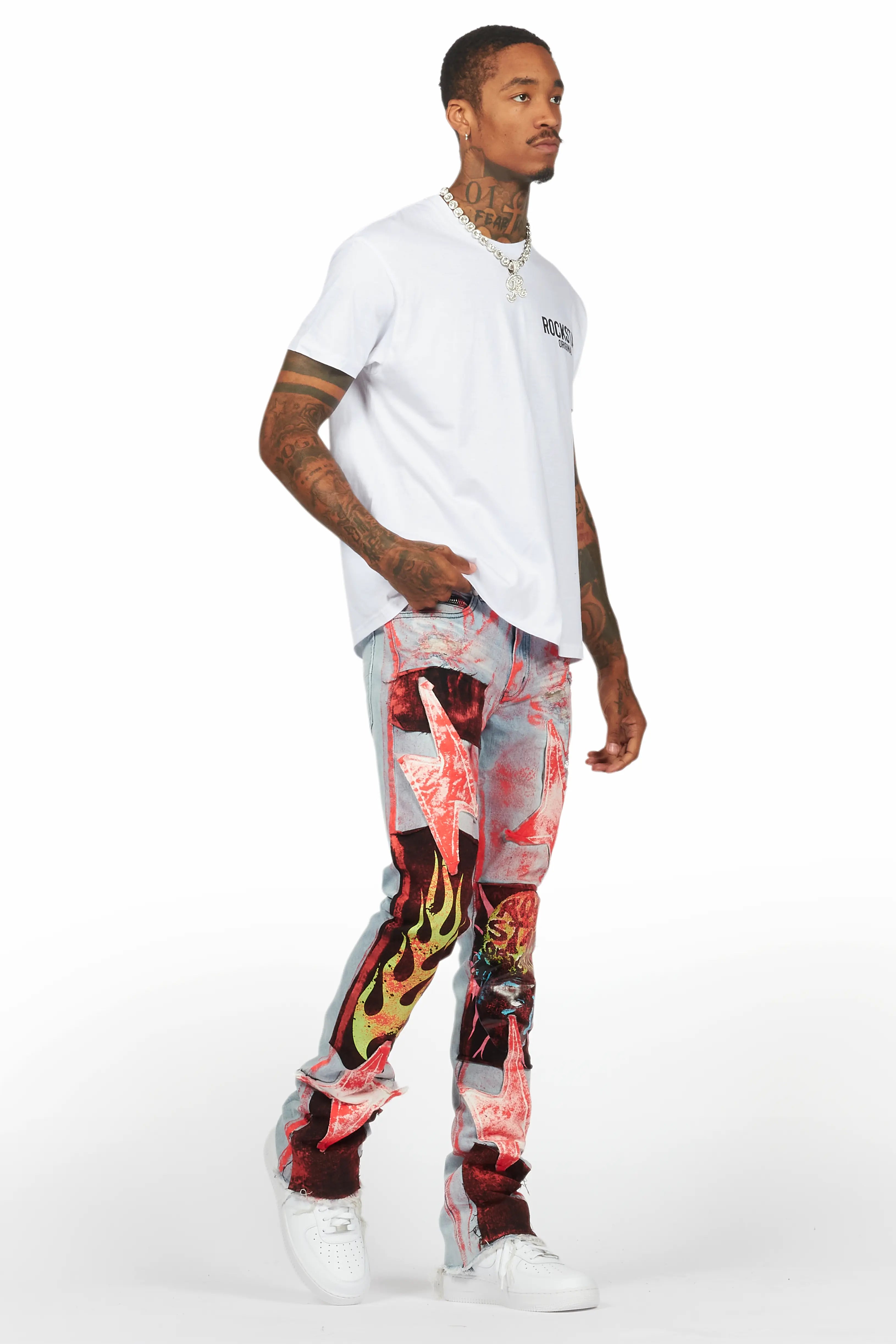 Sana White/Black Graphic T-Shirt