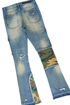 Damodar Tree Camo Hoodie & Zeta Stacked Flare Jean Bundle