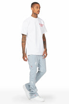 Luka Heather Grey Patchwork Stacked Flare Pants