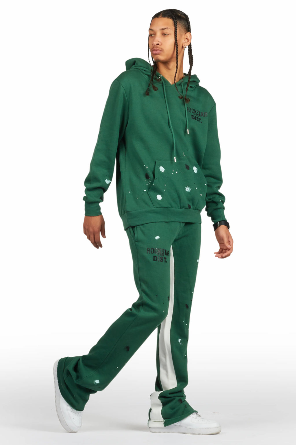 Jaco Green Hoodie Baggy Fit Pant Track Set